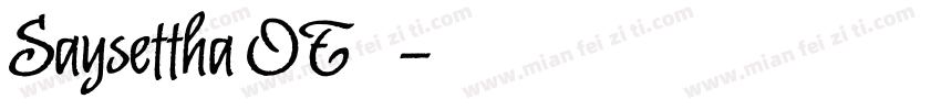 Saysettha OT字体下载字体转换
